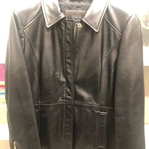 Coach leather coat